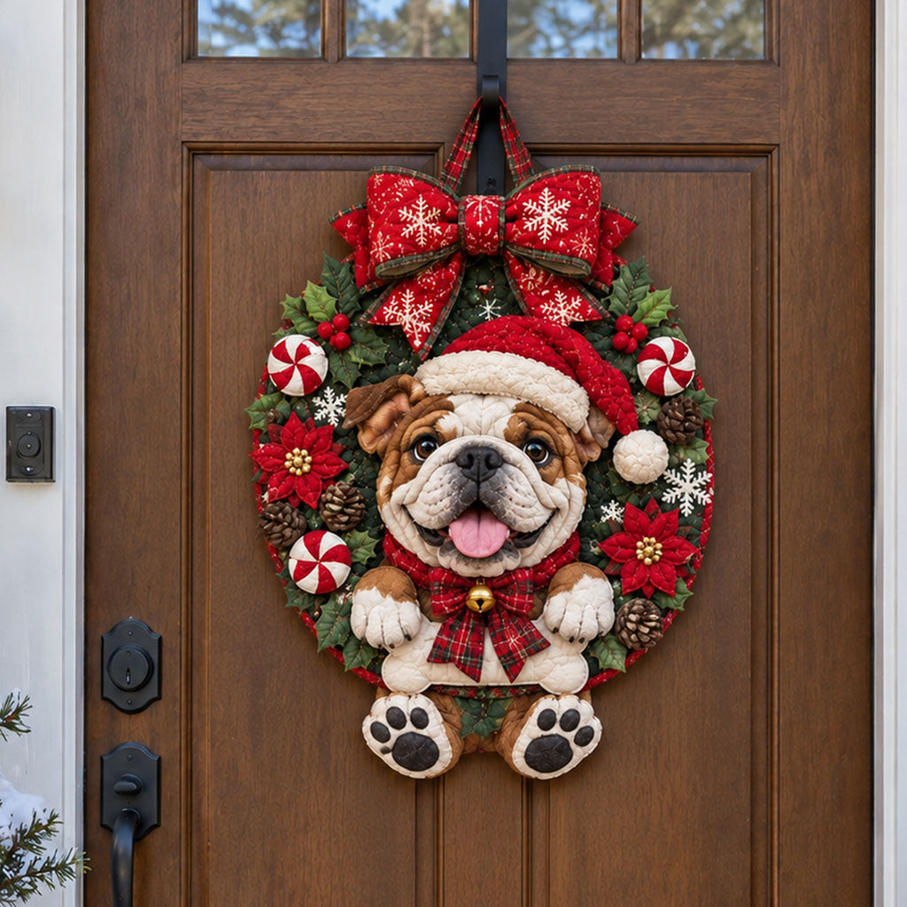 Merry Tails Christmas Custom Shape Quilted Door Hanger NCU0TZL02