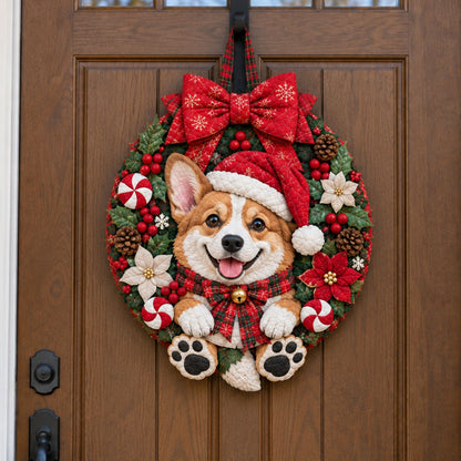 Merry Tails Christmas Custom Shape Quilted Door Hanger NCU0TZL02