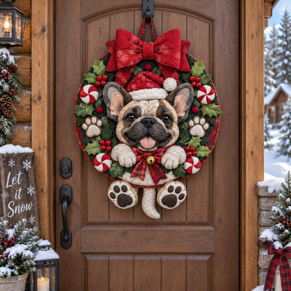Merry Tails Christmas Custom Shape Quilted Door Hanger NCU0TZL02