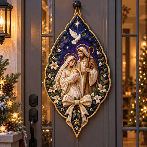 Nativity Hope Custom Shape Quilted Door Hanger TZL0TD69