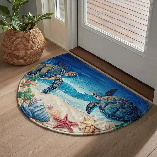 Ocean Breeze Turtle Custom Shape Doormat NCU0DQQ0748