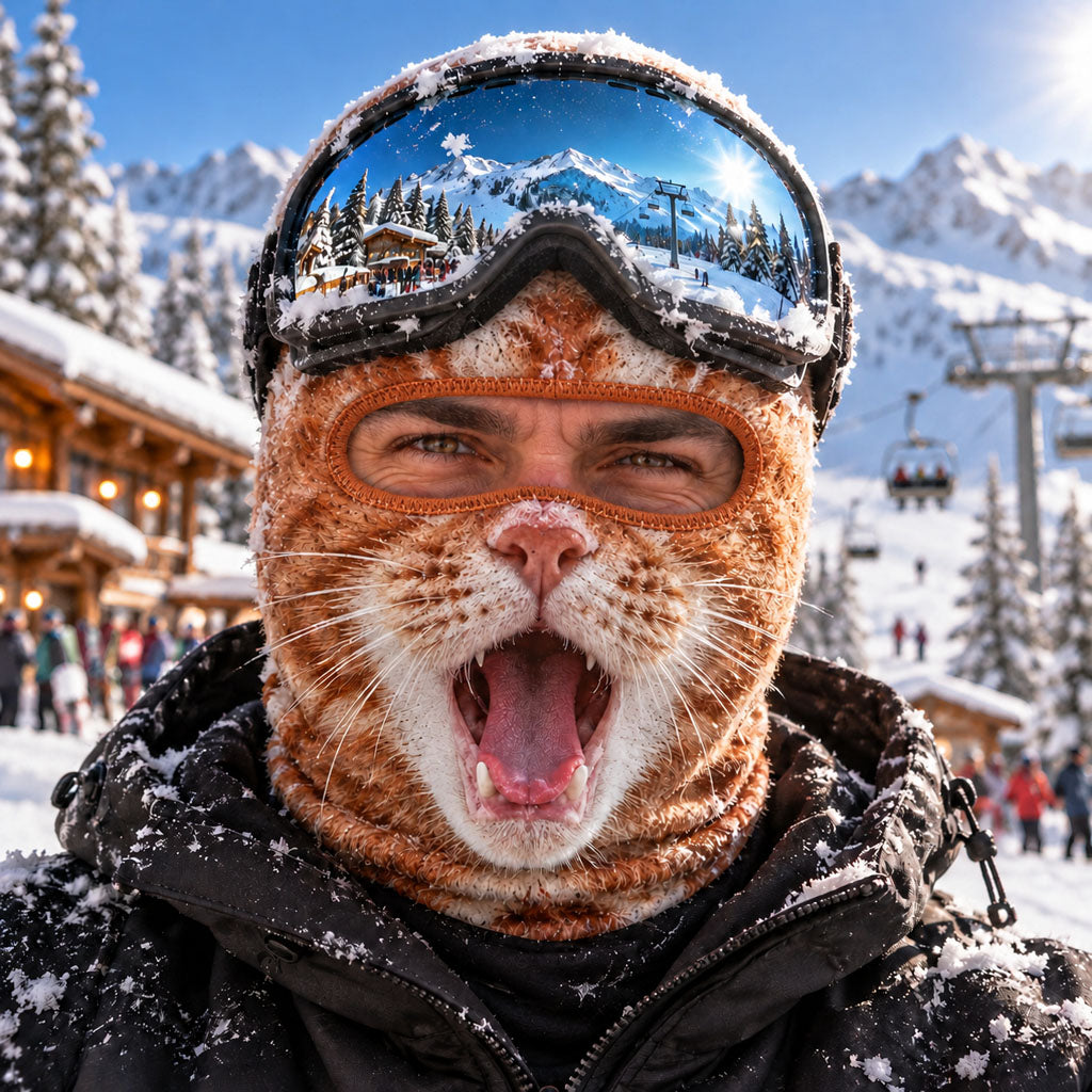 Cat Face Funny Ski Mask NCU0TZL09