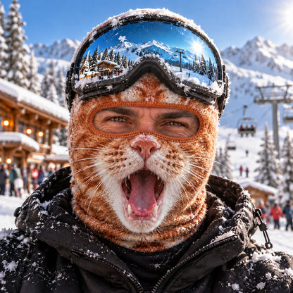 Cat Face Funny Ski Mask NCU0TZL09
