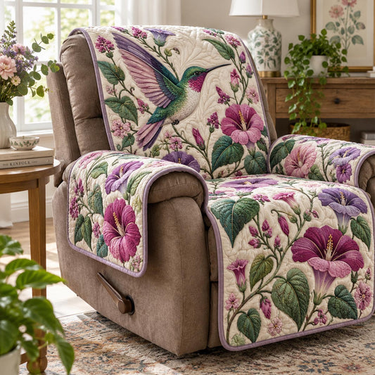 Orchid Hummingbird Bloom Quilted Sofa Cover TZL0DV263