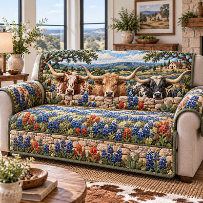 Pasture Herd Quilted Sofa Cover TZL0TD411