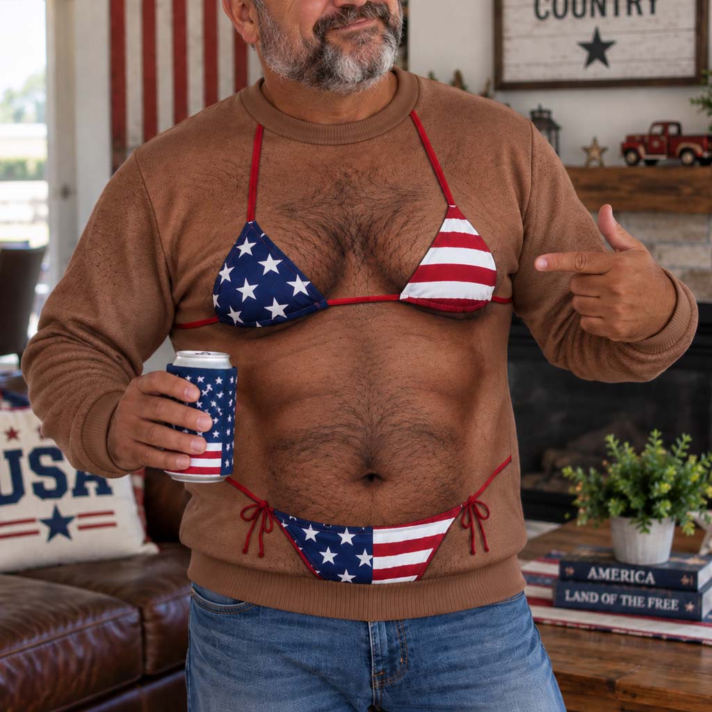 Patriotic Cheers Personalized Ugly Sweatshirt TZL0HH0028