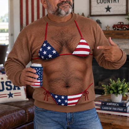 Patriotic Cheers Personalized Ugly Sweatshirt TZL0HH0028