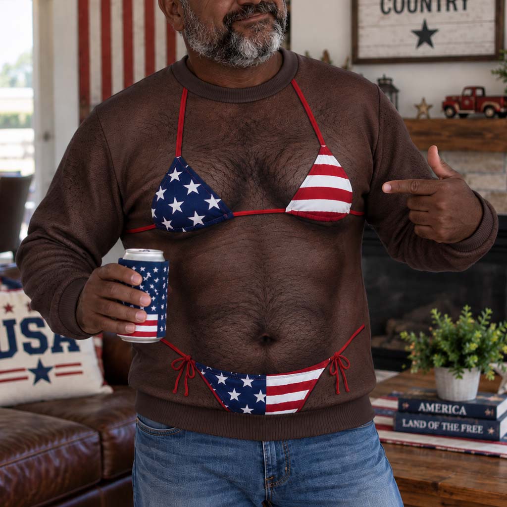 Patriotic Cheers Personalized Ugly Sweatshirt TZL0HH0028