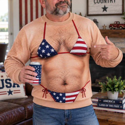 Patriotic Cheers Personalized Ugly Sweatshirt TZL0HH0028