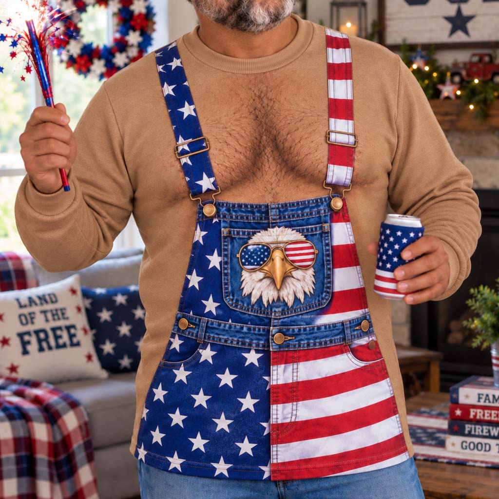 Patriotic Eagle Personalized Ugly Sweatshirt TZL0HH0029