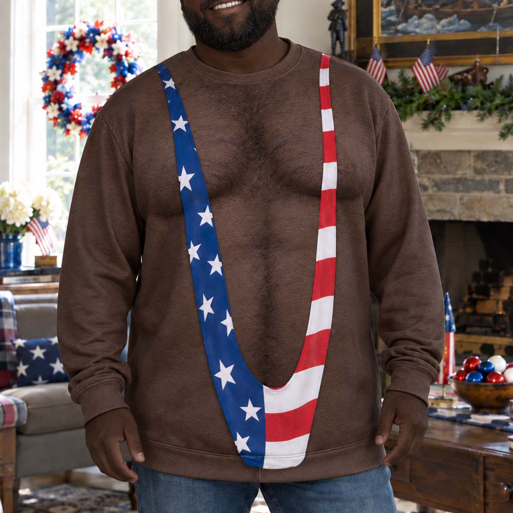 Patriotic Grizzly Personalized Ugly Sweatshirt TZL0HH0031