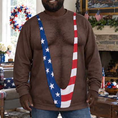 Patriotic Grizzly Personalized Ugly Sweatshirt TZL0HH0031