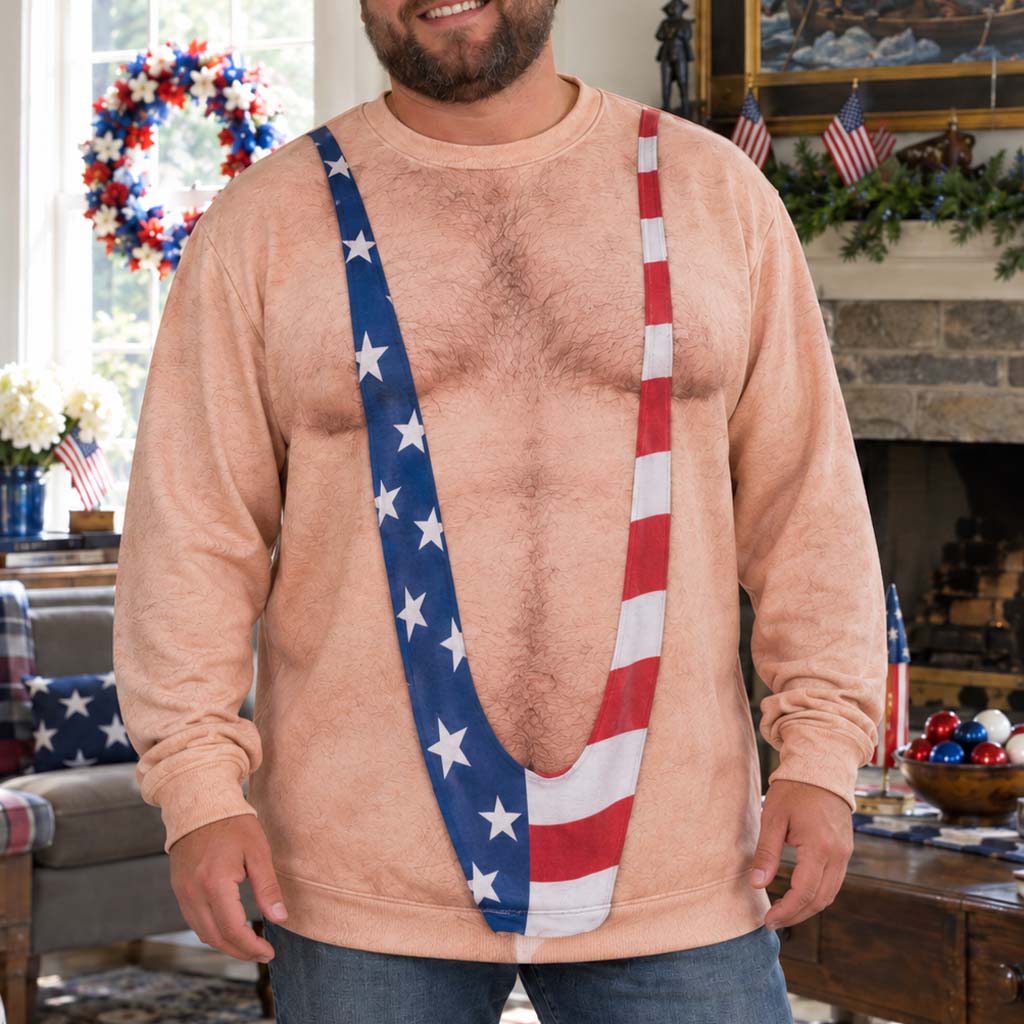 Patriotic Grizzly Personalized Ugly Sweatshirt TZL0HH0031