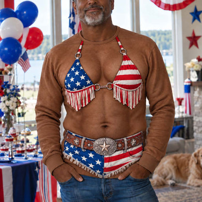 Patriotic Rodeo Personalized Ugly Sweatshirt TZL0HH0032