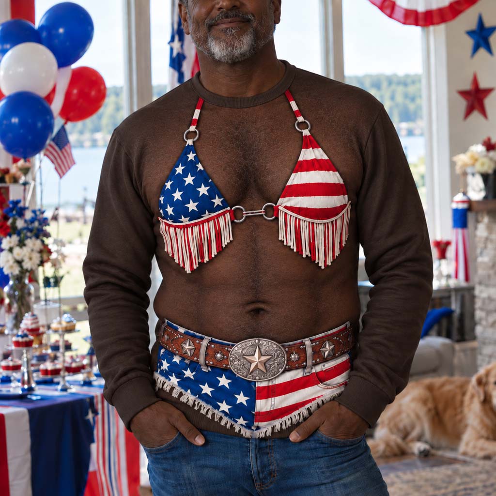Patriotic Rodeo Personalized Ugly Sweatshirt TZL0HH0032