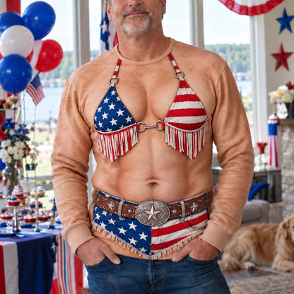 Patriotic Rodeo Personalized Ugly Sweatshirt TZL0HH0032