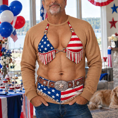 Patriotic Rodeo Personalized Ugly Sweatshirt TZL0HH0032