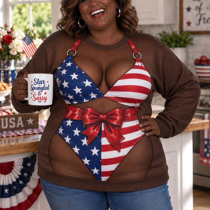 Patriotic Sassy Personalized Ugly Sweatshirt TZL0HH0033