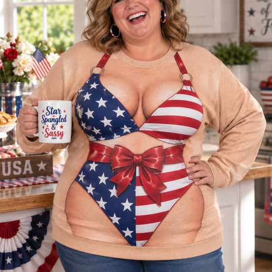 Patriotic Sassy Personalized Ugly Sweatshirt TZL0HH0033