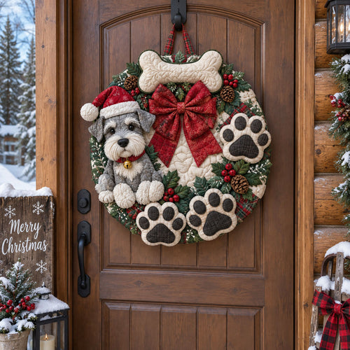 Paws of Christmas Custom Shape Quilted Door Hanger TZL0PT0340