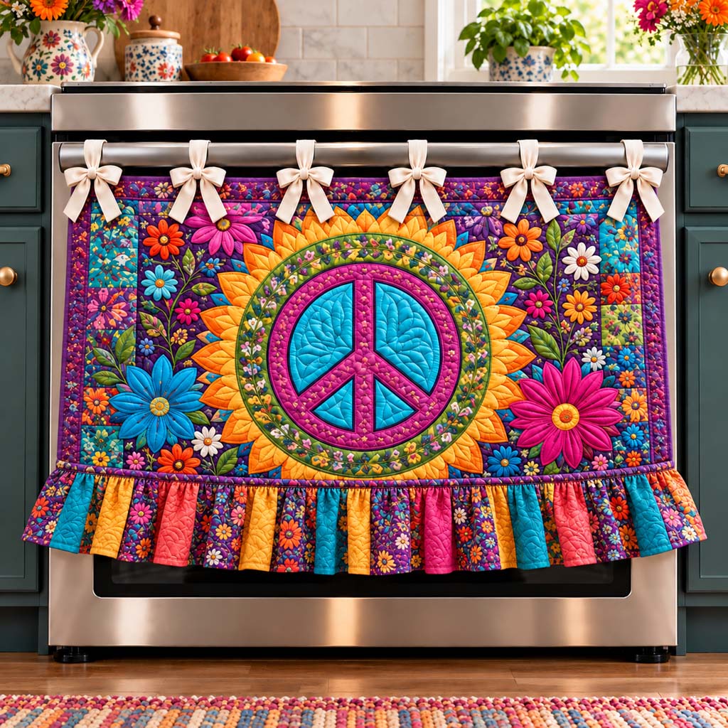 Peace Bloom Patchwork Oven Curtain TZL0HH0216