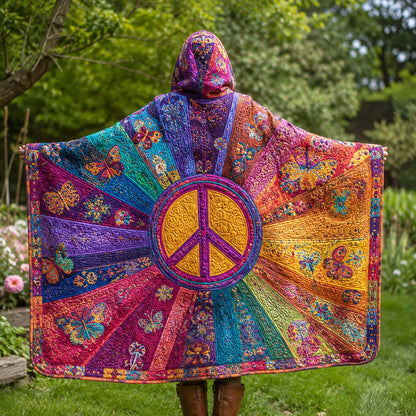 Peaceful Bloom Quilted Hooded Blanket TZL0TV020