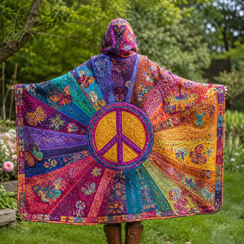 Peaceful Bloom Quilted Hooded Blanket TZL0TV020