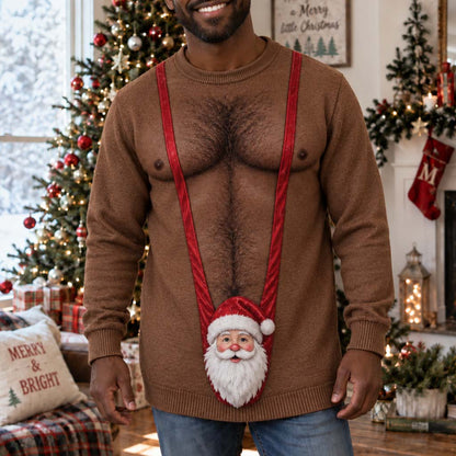 Peeking Santa Personalized Ugly Sweatshirt TZL0HH0040
