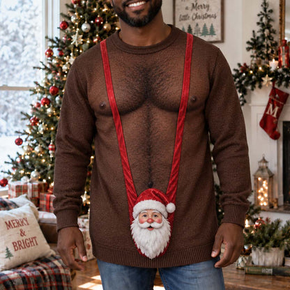 Peeking Santa Personalized Ugly Sweatshirt TZL0HH0040