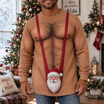 Peeking Santa Personalized Ugly Sweatshirt TZL0HH0040