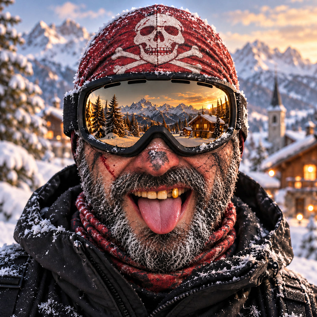 Crazy Faces on the Slopes Funny Ski Mask NCU0TZL10
