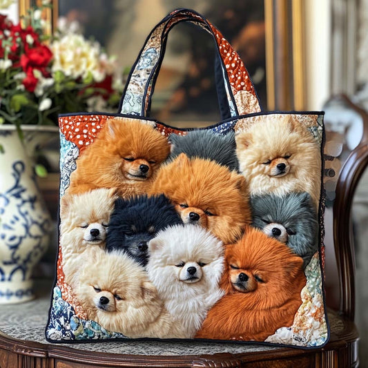 Pom Dream Nest Quilted Tote Bag NCU0NT9876