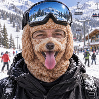 Poodle Powder Puff Funny Ski Mask TZL0PT0476
