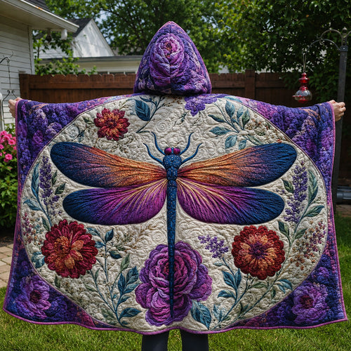 Prairie Bloom Wings Quilted Hooded Blanket TZL0PT0136