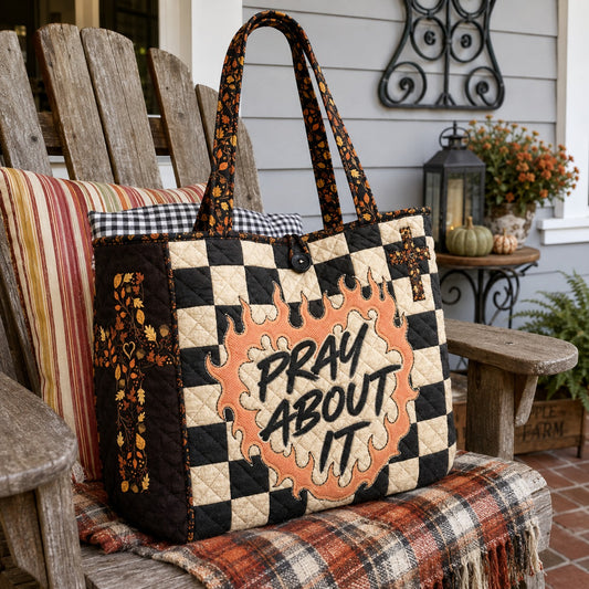 Pray About It Quilted Classic Tote Bag TZL0PT0016