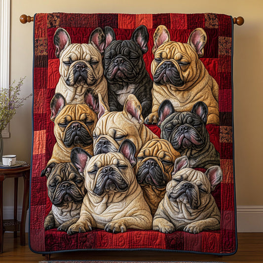 Pug Pile Quilted Blanket TZL0PT0495
