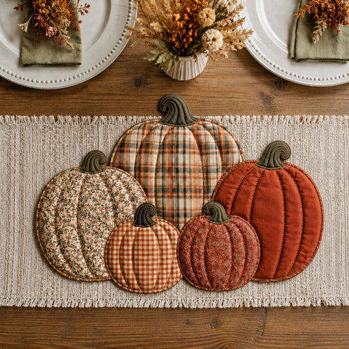 Pumpkin Bloom Custom Shape Quilted Placemat SN0TD033