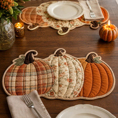 Pumpkin Haven Custom Shape Quilted Placemat SN0TD030