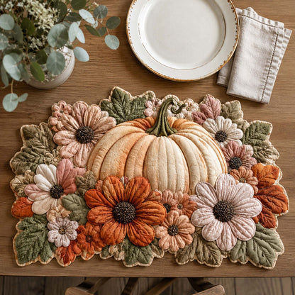 Pumpkin Magic Custom Shape Quilted Placemat SN0TD041