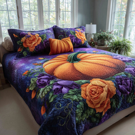 Purple Harvest 3-Piece Quilted Bedding Set NCU0VL3709