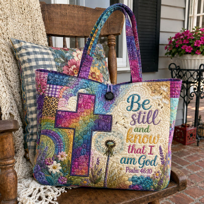 Quietly Faithful Quilted Classic Tote Bag TZL0PT0059