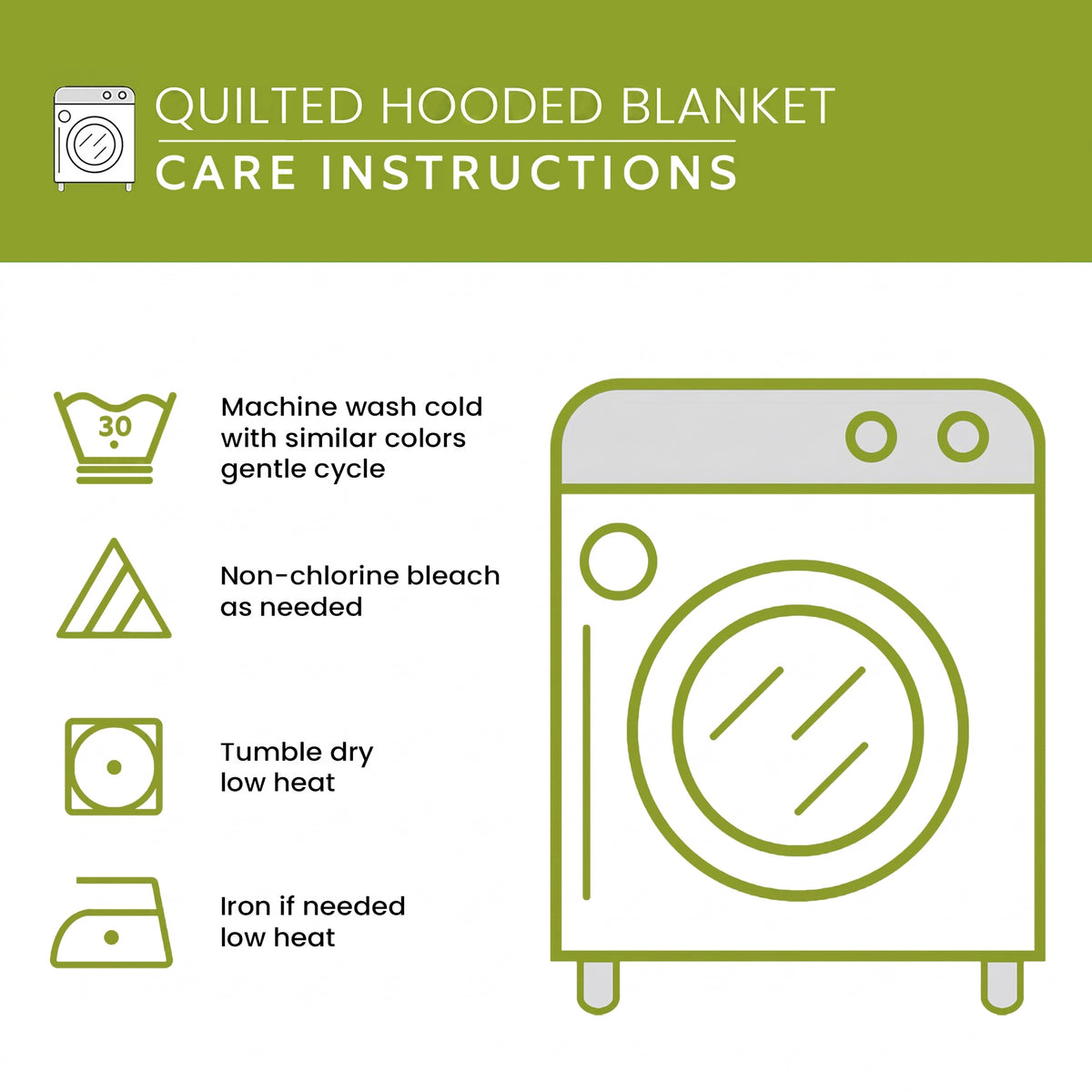 Mountain Bear Quilted Hooded Blanket TZL0TV034