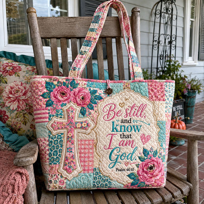 Rest in His Grace Quilted Classic Tote Bag TZL0PT0060