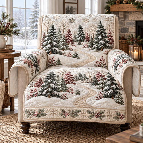 Rose Winter Forest Quilted Sofa Cover TZL0DV499