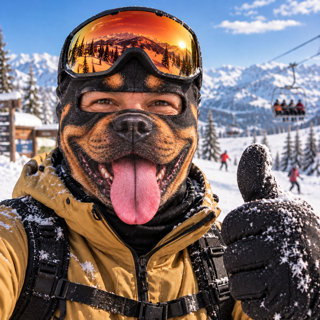 Snow Dogs Gone Wild Funny Ski Mask NCU0TZL013