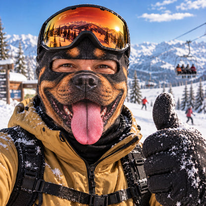 Snow Dogs Gone Wild Funny Ski Mask NCU0TZL013