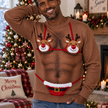 Rudolph Reindeer Personalized Ugly Sweatshirt TZL0HH0041