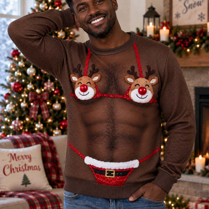 Rudolph Reindeer Personalized Ugly Sweatshirt TZL0HH0041