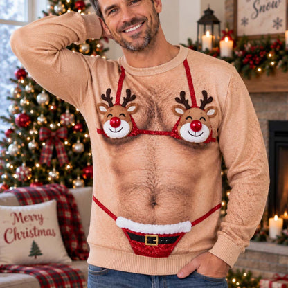 Rudolph Reindeer Personalized Ugly Sweatshirt TZL0HH0041