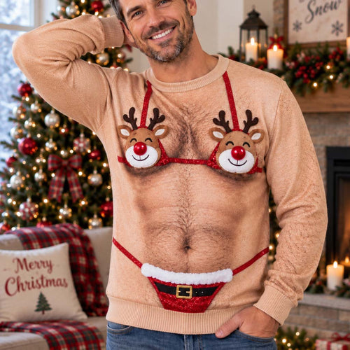 Rudolph Reindeer Personalized Ugly Sweatshirt TZL0HH0041